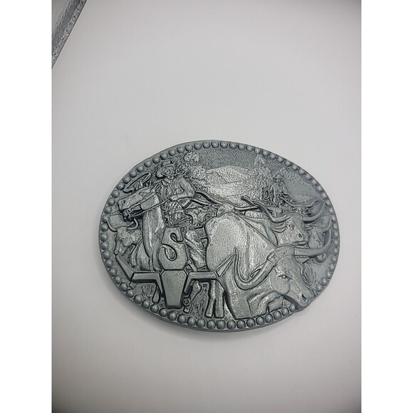 Belt Buckle Zee Series Metal Tone Cowboy Rancher Horse Bull Ride - Picture 5 of 13